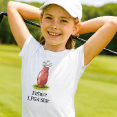 T-Shirt Sac de golf rose junior fille