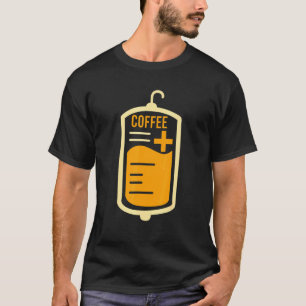 T-shirt Sac De Sang Café Addicité Boveur Caffiné Beve