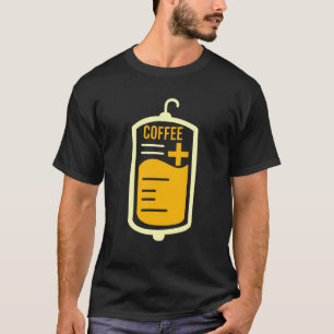 T-shirt Sac De Sang Café Addicité Boveur Caffiné Beve