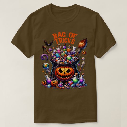 T-shirt Sac De Tricks Est Halloween Saison Personnes (Design devant)