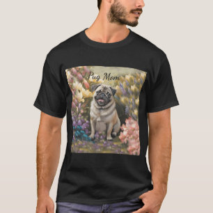 T-shirt Sac fourre-tout "Pug Mom" mignon partout
