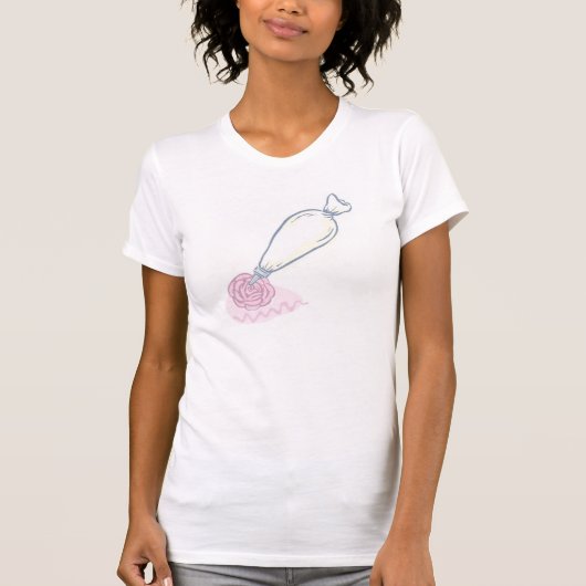 T-shirt Sac rose et pâtisserie (Devant)