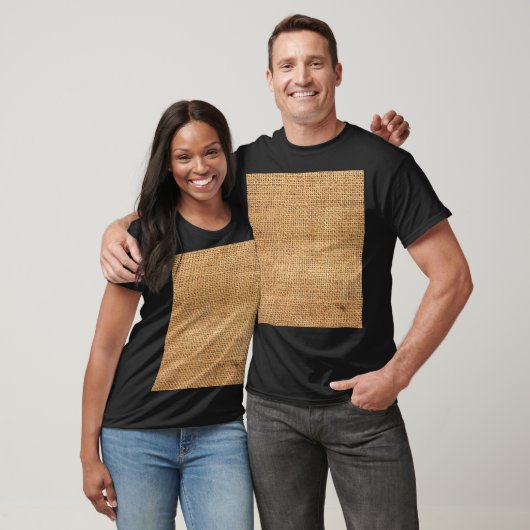 T-shirt Sacoche Burlap Brown : Arrière - plan de tissu tex (Unisexe)