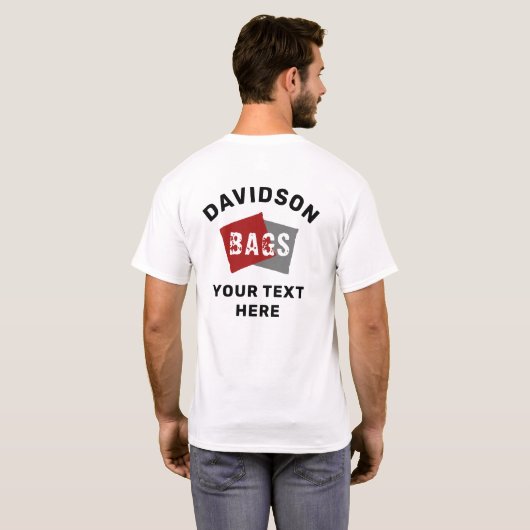 T-shirt Sacs Cornhole personnalisés (Dos entier)