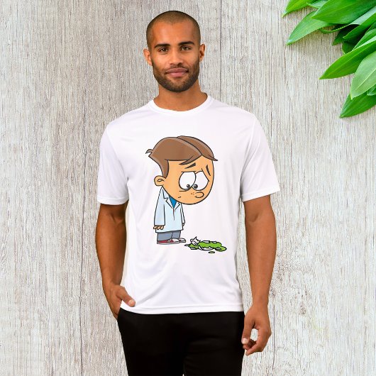 T-shirt Sad Boy Scientist avec Broken Experiment