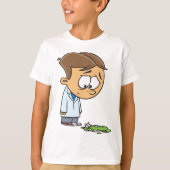 T-shirt Sad Boy Scientist avec Broken Experiment (Devant)