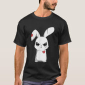 T-shirt Sad Broken Cute Emo Bunny Goth Déplaisant Joyeux P (Devant)