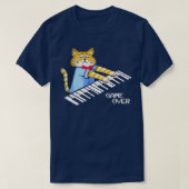 T-shirt Sad Cat jouer au clavier Game Over (Design devant)