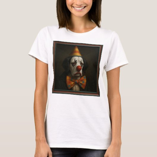 T-shirt Sad Clown Dog (Devant)