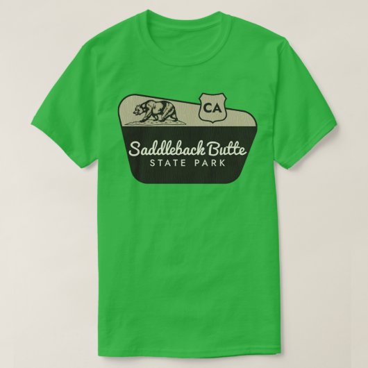 T-shirt Saddleback Butte State Park California Welcome Sig (Design devant)