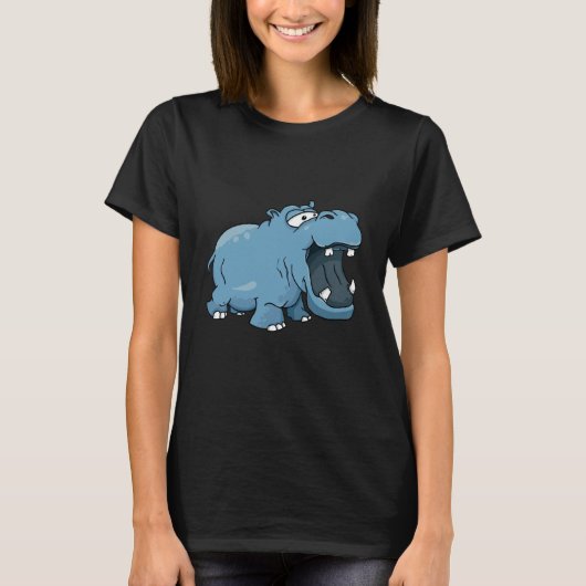 T-shirt Safari Animal Hippo Face for Kids (Devant)