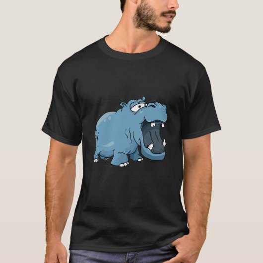 T-shirt Safari animal Hippo visage pour enfants (Devant)