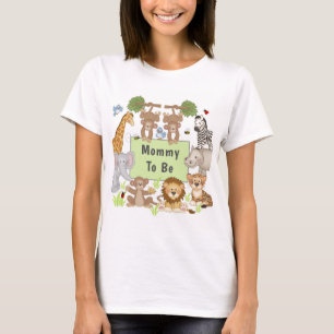 T-shirt Safari Animaux Baby shower Fête Maman À Être