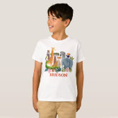 T-shirt Safari jungle animals boy birthday (Devant entier)