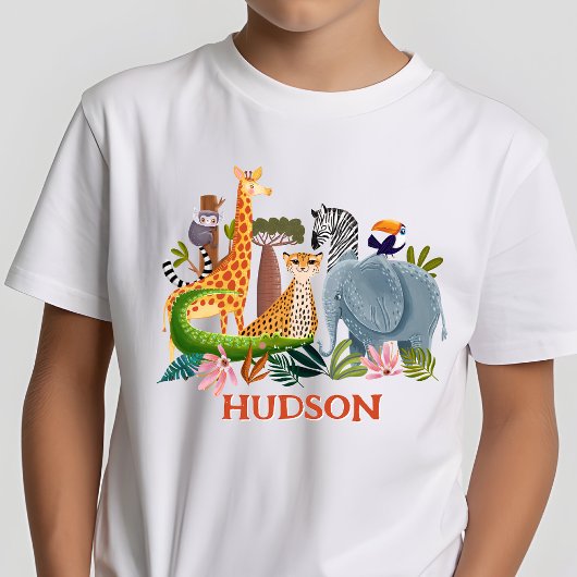 T-shirt Safari jungle animals boy birthday