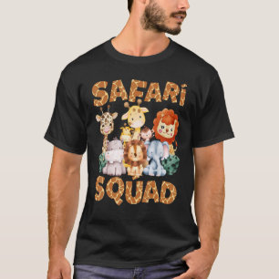 T-shirt Safari Squad Africa Animal Zoo Famille Vacances Su