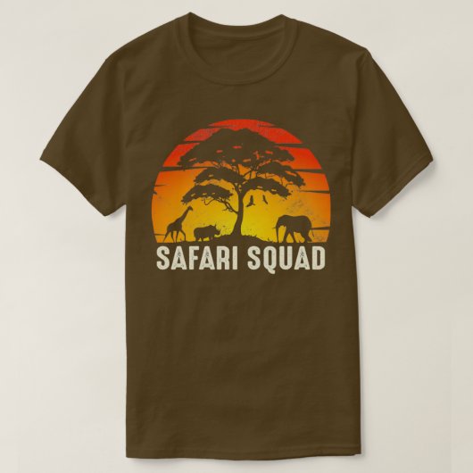 T-shirt Safari Squad Voyage en famille africaine correspon (Design devant)