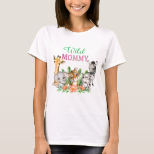 T-shirt Safari Wild One Aquarelle Anniversaire
