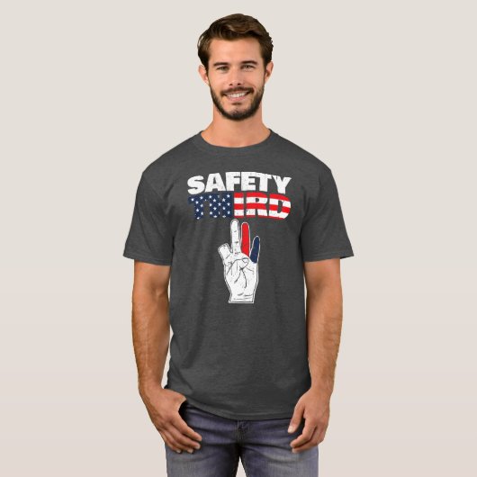 T-shirt Safety Third Funny Missing Finger Safety Third (Devant entier)