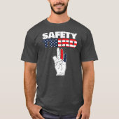 T-shirt Safety Third Funny Missing Finger Safety Third (Devant)
