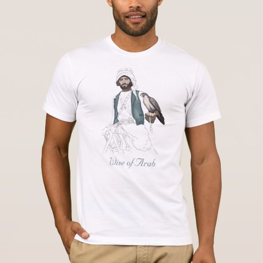 T-shirt sage de l'arabe (Devant)