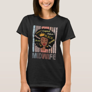T-shirt Sage-femme Afro-Américaine Sages-femmes Doula Infi