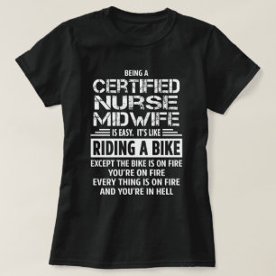 T-shirt Sage-femme d'infirmière certifiée