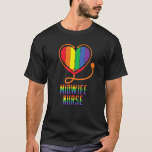 T-shirt Sage-femme Stéthoscope Lesbienne Gay Transgenre
