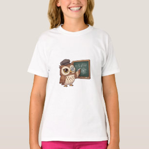 T-shirt Sage Hibou Professeur Mathématiques Sciences Enfan
