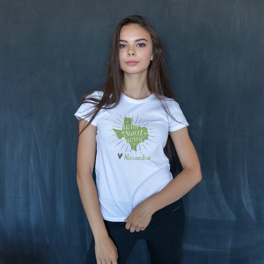 T-shirt Sage Vert et Gris Chez Moi - Texas