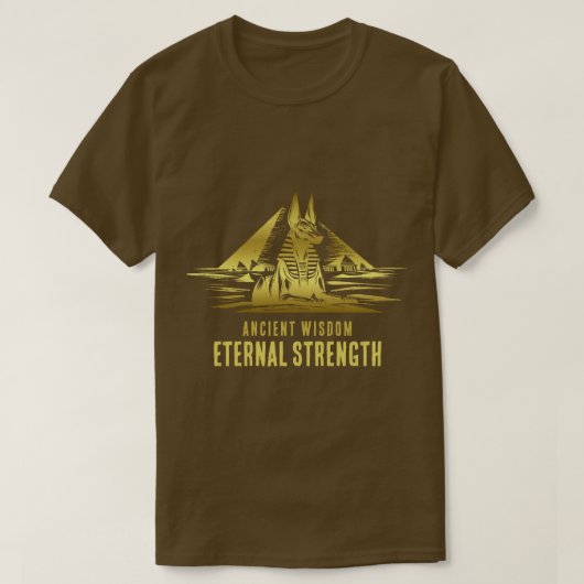 T-shirt Sagesse Ancienne, Force Éternelle - Or (Design devant)