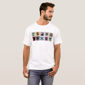 T-shirt Sagesse dans les symboles - Inspiré Adinkra (Devant entier)