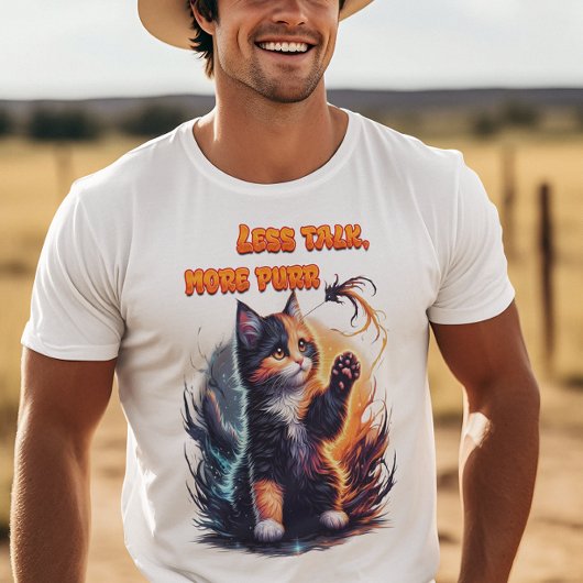 T-shirt Sagesse De Féline Tranquille : Moins De Discussion