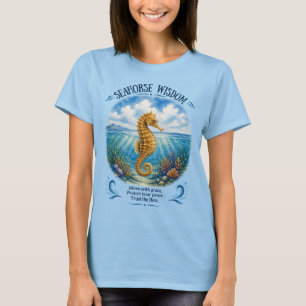 T-shirt Sagesse de l'Hippocampe Sous les Vagues