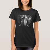T-shirt Sagesse – Portrait d'éléphant (Devant)