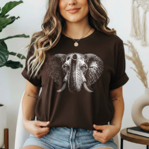 T-shirt Sagesse – Portrait d'éléphant 