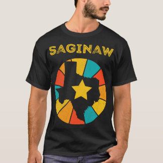 T-shirt Saginaw Texas Vintage Souvenir déshabillé 1