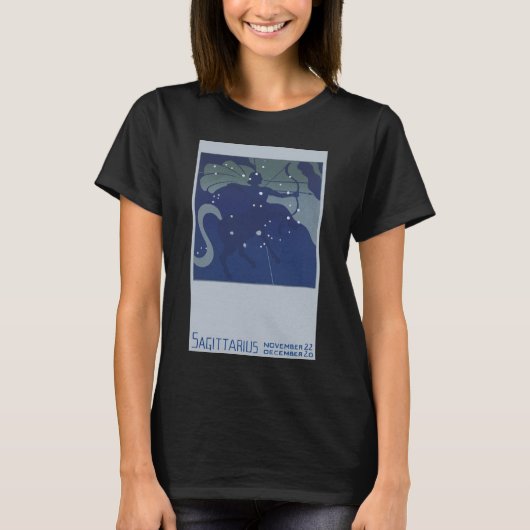 T-shirt Sagittaire Constellation Astrologie Vintage Zodiaq (Devant)