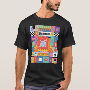 T-shirt Sagittaire Horoscope Abstrait Zodiaque Symbole Mys