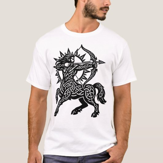 T-shirt Sagittaire — L'Archer par BurnsInHell (Devant)