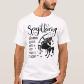 T-shirt Sagittaire Symbole Zodiaque Horoscope Traits T-shi (Devant)
