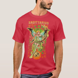 T-shirt Sagittarius Anime Fées d'anniversaire Sagittari