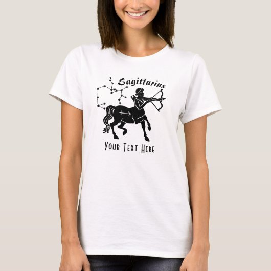 T-shirt Sagittarius Centaur Constellation Texte Anniversai (Devant)