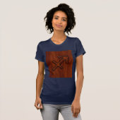 T-shirt Sagittarius moderne Zodiac Connexion style acajou (Devant entier)