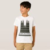 T-shirt Sagrada Familia Barcelona Skyline (Devant entier)