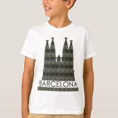 T-shirt Sagrada Familia Barcelona Skyline (Devant)