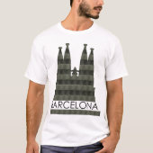 T-shirt Sagrada Familia Barcelona Skyline (Devant)