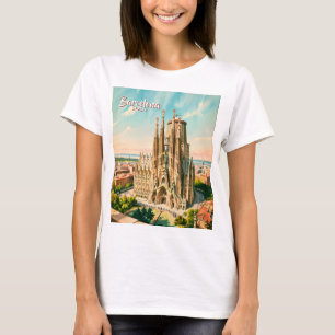 T-shirt Sagrada Familia personnalisée Barcelone Voyage Aqu