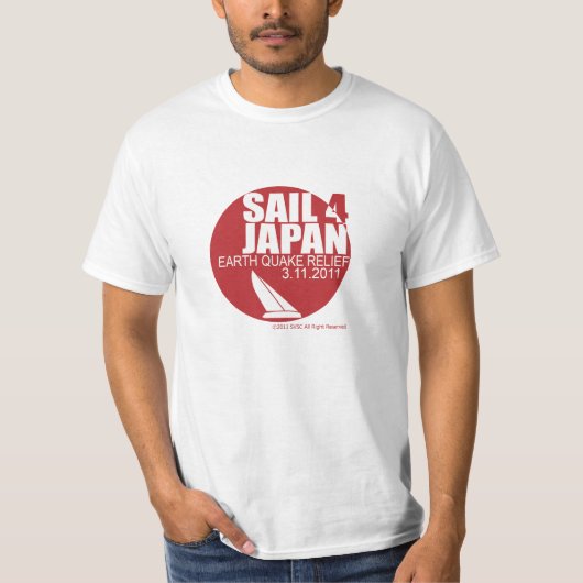 T-shirt Sail4Japan + 寄付 $10 pour les hommes (Devant)