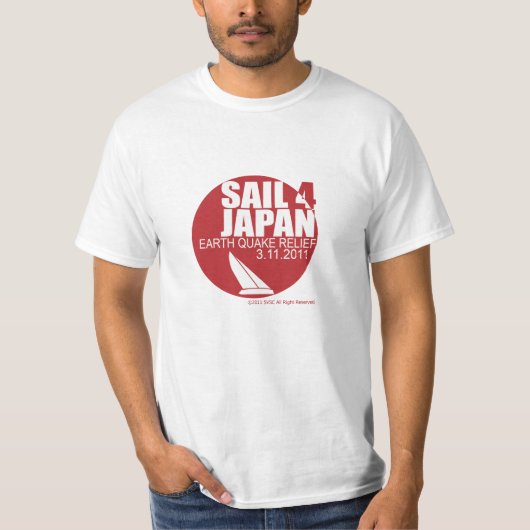 T-shirt Sail4Japan + 寄付 $5 pour les hommes (Devant)